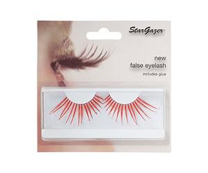 Stargazer Reusable False Eyelashes Red and Diamonte #58