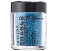Stargazer Starlight Glitter Shaker, Blue Halo. Cosmetic glitter powder for use on the eyes, lips, face, body, hair and nails.