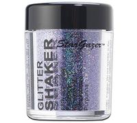 Stargazer Starlight Glitter Shaker, Lilac Cloud. Cosmetic glitter powder for use on the eyes, lips, face, body, hair and nails.