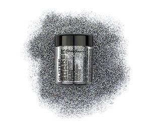 Stargazer Starlight Glitter Shaker, Rocket Silver. Cosmetic glitter powder for use on the eyes, lips, face, body, hair and nails.