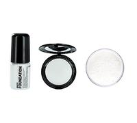 Stargazer White Liquid Foundation, White Compact & White Loose Face Powder Set