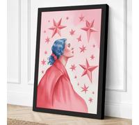 Stargazer's Dream Boho Canvas Wall Art Print 18x12 Inch (46 x 30 cm)