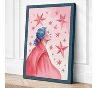 Stargazer's Dream Boho Canvas Wall Art Print 24x16 Inch