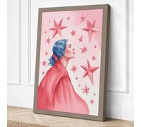Stargazer's Dream Boho Canvas Wall Art Print 24x16 Inch