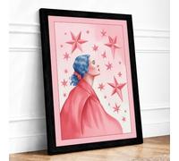 Stargazer's Dream Boho Framed Wall Art Print A2 Black