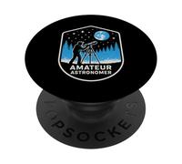Stargazing Amateur Astronomer Retro Men's Space Astronomy PopSockets Adhesive PopGrip