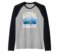 Stargazing Better Than Therapy Astronomy Funny Raglan Baseball Tee