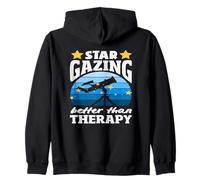 Stargazing Better Than Therapy Astronomy Funny Zip Hoodie