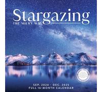 Stargazing Calendar 2025 | The Milky Way | Marble City Press | 2025 Full 16 Month Wall Calendar | 12" x 24" | QR Codes Educational | Dark Skies Stars Astronomy