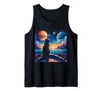 Stargazing Cat on the Water Tank Top