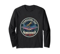 Stargazing Dad Telescope Astronomy Night Sky Father's Day Long Sleeve T-Shirt