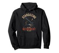 Stargazing Is My Retirement Plan Telescope Astronomy Lover Pullover Hoodie