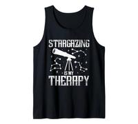 Stargazing is My Therapy Stargazer Astronomy Night Sky Tank Top