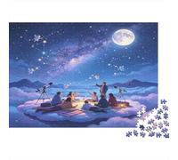 Stargazing Night Sky 1000 Piece Jigsaw Puzzle Paper for Adults Celestial Scene Puzzle Game for Family Focus and Relaxation Home Decor Gift 52x38cm/1000pcs