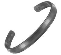 Stargems® PURE COPPER MAGNETIC BRACELET BANGLE 6 MAGNETS HIGH STRENGTH Cuff Wrist Band for Women Ladies or Mens + VELVET GIFT POUCH! (Grey, 21)