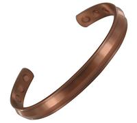 Stargems® PURE COPPER MAGNETIC BRACELET BANGLE 6 MAGNETS HIGH STRENGTH Cuff Wrist Band for Women Ladies or Mens + VELVET GIFT POUCH! (Copper, 17.5)