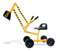 Stargo Kids Excavator Toy Sand Digger on Wheels with Hat, Steel Sandbox Digger Toys for Boys, Sand Toys Ride On Excavator, Beach Toys