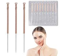 STARHEFER 10 Pcs Stainless Steel Spot Removal Needles Remover Pimple Spot Needle Freckle Remover Mole Removal Tattoo Wash Needle for Beauty Freckle Mole Pen Needle Accessories, Rose Golden
