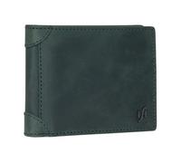 STARHIDE Men’s RFID Blocking Genuine Distressed Hunter Leather Bifold Wallet with 2 ID Card Windows - Soft Real Leather Card Holder Purse Model 1145 (Hunter Green)