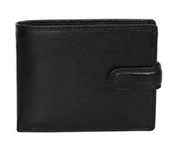 STARHIDE Men’s RFID Blocking Genuine Leather Wallet - Twin ID Card Holder, Coin Pouch, 7 Card Slots, 2 Note Compartments & Gift Box - Slim Bifold Wallet for Men 1213 (VT Black)