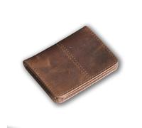 STARHIDE Mens Womens Minimalist Small Genuine Leather Credit Cardholder Business Card Wallet Brown-Crunch 5001