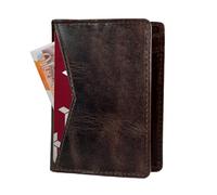 STARHIDE Ultra-Slim Leather Cardholder Wallet for Men & Women - RFID Blocking, Compact & Stylish Design, Holds Up to 8 Cards - Ideal for Travel & Daily Use, Premium Leather Build (Brown Crunch)