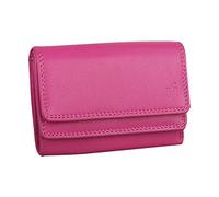 STARHIDE Women's RFID Small Leather Purse, Genuine Soft Leather Wallet with Coin & Key Pocket for Ladies, Credit Card Holder, ID Pocket Wallet #5545 (Fuchsia)