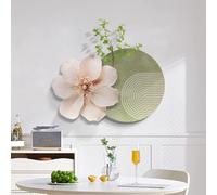 STARHMLUX 3D Wall Art Painting, with Modern Minimalist Design, Sandstone Floral Pattern Wall Art Hanging for Living Room Entryway Decor Green 70x50cm