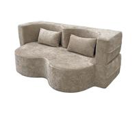 STARHMLUX Foldable Sofa Bed Sectional Couch for Living Room - Converts to Bed Compressed Packaging for Easy Transportation Space Saving Apartment Furniture Beige 78.7 * 51.2 * 14.9in