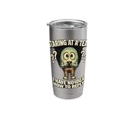 Staring at a Text Funny Meme Introvert Texting Meme Retro Stainless Steel Insulated Tumbler