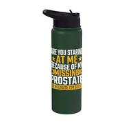 Staring At My Missing Prostate Or Because I'm Sexy Stainless Steel Insulated Water Bottle