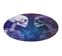 Staring at The Skeleton Round Area Rug Non Slip Backing Doormat Water Absorbent Plush Throw Low-Pile Non-Slip Floor Mat Carpet for Living Room Bedroom Entryway Nursery Room 60 * 60cm