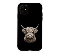 Staring Highland Cow Googly Eyes Design Case for iPhone 11