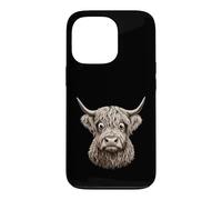Staring Highland Cow Googly Eyes Design Case for iPhone 13 Pro