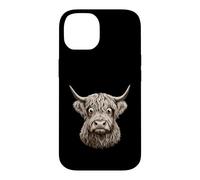 Staring Highland Cow Googly Eyes Design Case for iPhone 14