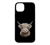 Staring Highland Cow Googly Eyes Design Case for iPhone 14 Plus