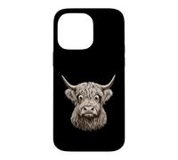 Staring Highland Cow Googly Eyes Design Case for iPhone 14 Pro Max