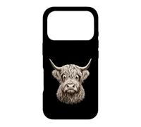 Staring Highland Cow Googly Eyes Design Case for iPhone 17 Pro