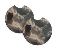 Staring Into The Abyss Car Interior Cup Holder Pad 2 PCS Car Coasters Scratch-resistant Odorless for Most Cars
