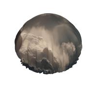 Staring Into The Abyss Double Layer Shower Cap for Women Waterproof and Durable Protects Hair During Bath, Beauty