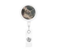 Staring Into The Abyss Retractable Badge Holder Convenient and Durable for Offices Schools and Hospitals Use