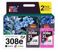 starink 308XL Ink Cartridges Replacement for HP 308 Ink Cartridges Black and Colour 308e High Capacity Compatible with HP Envy 6122e 6532e 6520e 6132e 6530e 6120e 6110e 6558e 6110e 6130e