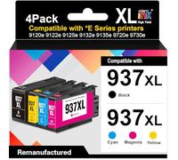 starink 937 Ink Cartridges 937XL 937e for HP 937 Ink Cartridges Multipack Compatible with HP Officejet Pro 9720 9730 9120b 9110b 9720b 9130b 9117b (Black,Cyan,Magenta,Yellow)