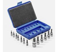 Stark 13-Piece Security Torx Bit Socket Set - 1/4-Inch, 3/8-Inch and 1/2-Inch Drive Sizes Range - T8-T60 with Storage Case