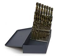 Stark 29-Pieces Cobalt Drill Bit Set - M35 HSS Twist Jobber Length for Hardened Metal, Cast Iron, Stainless Steel, and Wood Plastic with Indexed Storage Case, 1/16"-1/2"