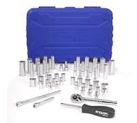Stark 55 Pcs 1/4"Socket Set, Drive Socket Wrench Set, 1/4-inch Quick-Release Ratchets with 90-Tooth Pear Head Ratchet