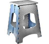 STARK Folding Step Stool with Handle Height 44 cm in Grey/Blue