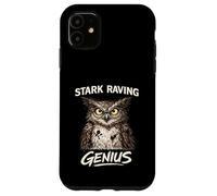Stark Raving Genius Funny Owl Portrait Case for iPhone 11