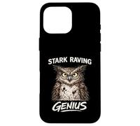Stark Raving Genius Funny Owl Portrait Case for iPhone 16 Pro Max