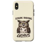 Stark Raving Genius Funny Owl Portrait Case for iPhone X/XS
